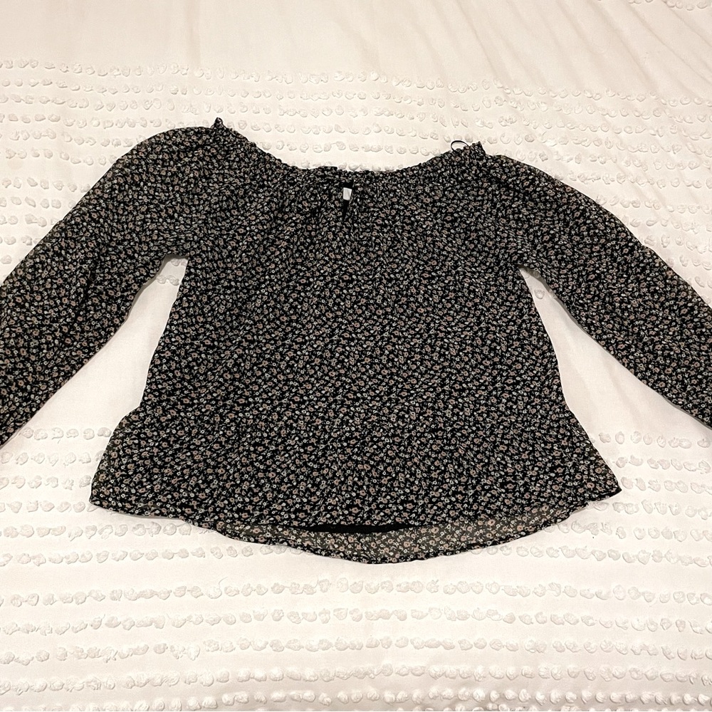 Hollister Floral Off-the-shoulder Top
